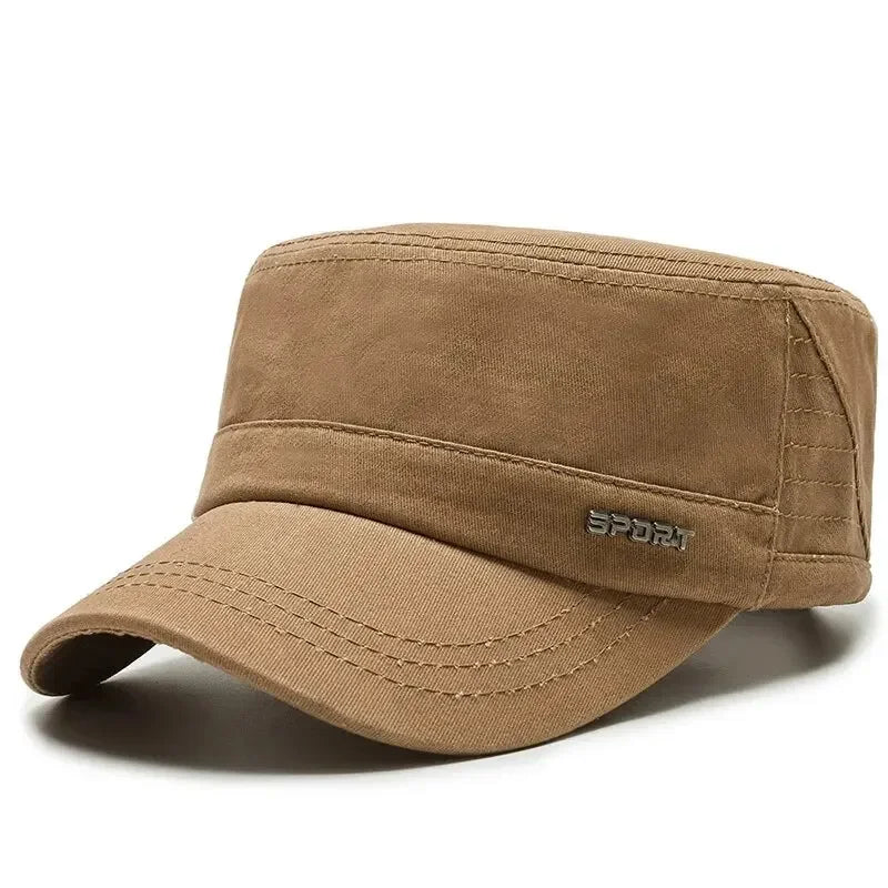 Men'S Military Hat Simple And Versatile Middle-Aged Hats Spring Autumn Casual Flat Cap