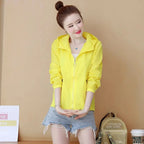 Women's Jacket 2025 New Summer Sun Protection Thin Coat Zipper Hooded Loose Windbreaker Jackets Famale Basic Coats Outwear