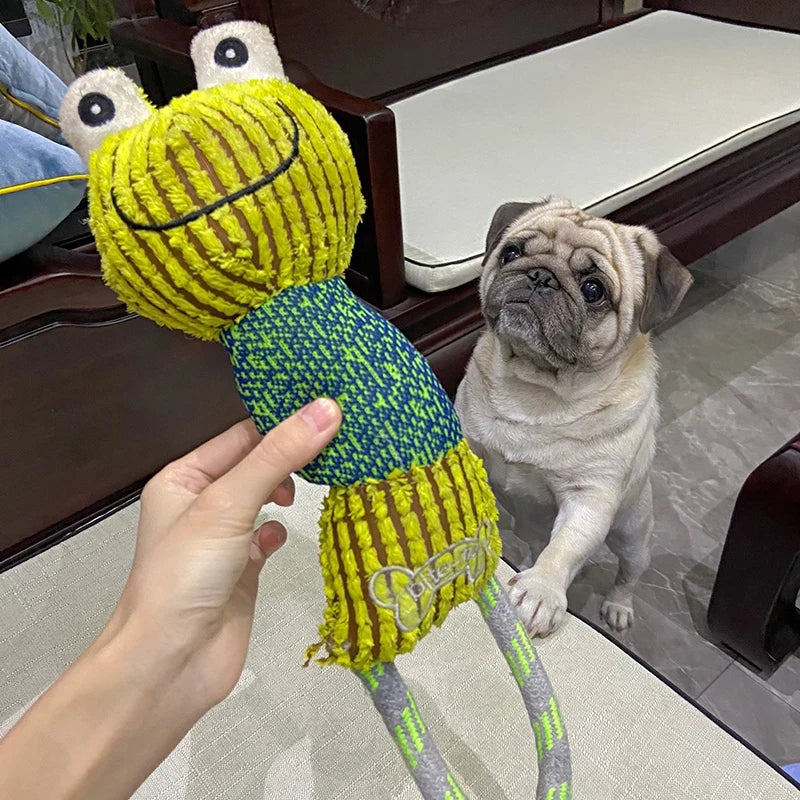 Pet Dog Chew Toys with Handle for Small Medium Dogs Pomeranian Corgi Animal Shaped Durable Interactive Pet Toy Puppy Accessories