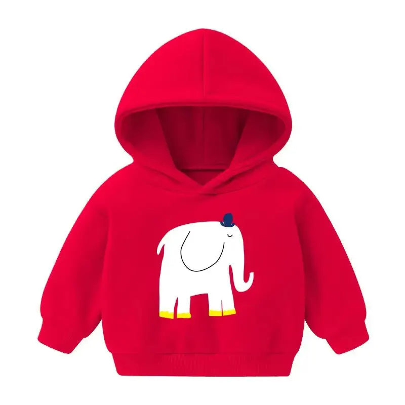 Winter Kids Hoodies Plus Velvet Sweatshirts for Boys Thicken Warm Children Pullovers Girls Outerwear Toddler Sweaters Clothes