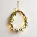 Easter Wreath Simulation Egg Wreath Spring Simulation Flower Wreath Door Hanging Decoration