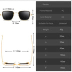 Stylish Retro Brand Shades Men Women Sun Glasses UV400 Square Vintage Metal Steampunk Sunglasses