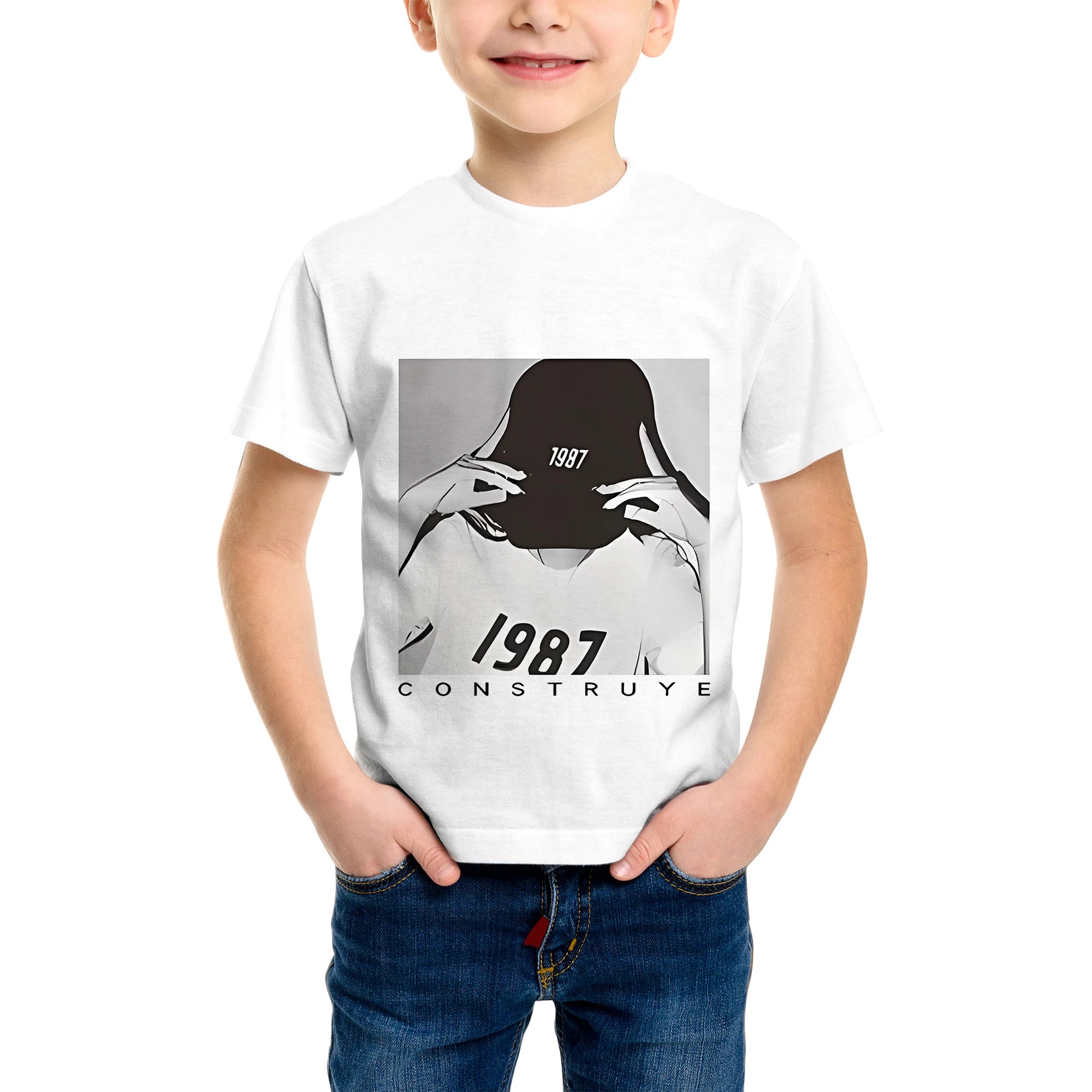 Children's T-shirt suitable for summer wear, suitable for outdoor sports, digital children's T-shirt