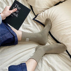 Men Socks Cotton Mid Calf Socks for Men Sports Letter Print Stockings Breathable Comfortable Stockings All Match Socks for Men