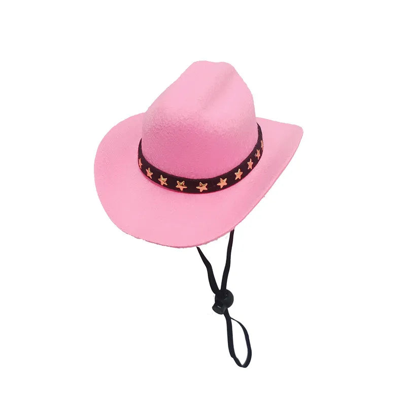 Pet Dog Hats Cowboy Hat Pet Supplies Adjustable Costume Top Hat Headwear Cat Hat Caps Sun Hats for Small Medium Dog