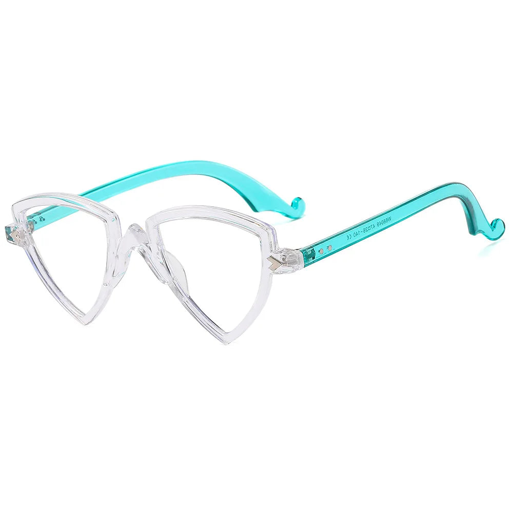 56405 Blue Light Blocking Computer Glasses Women Fashion Tr90 Frame Vintage Irregular Eyewear Anti Eyestrain Eyeglasses