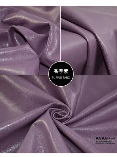 Artificial Leather Fabric Texture Soft Leather Micro Elastic Suit Clothing Designer Wholesale Cloth for Diy Sewing Material