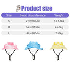 Pet Hats with Ear Holes Adjustable Baseball for Medium Small Dogs Summer Dye Cats Sun Cap Pet Outdoor Hat Supplies