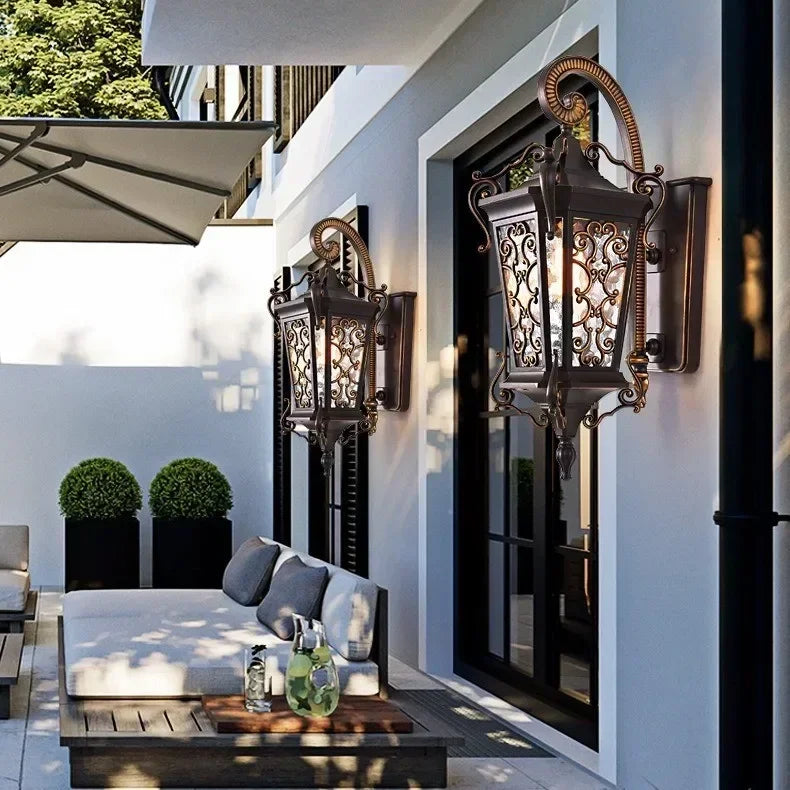 Outdoor wall light waterproof European style outdoor garden super bright home villa gate balcony exterior
