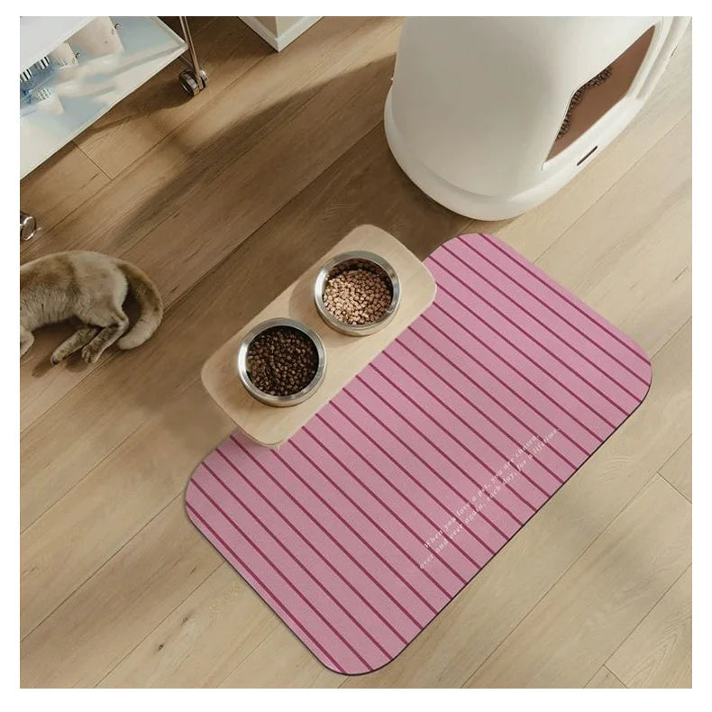 Pet Ins Fresh Pet Diatom Mud Meal Mat Cat Eating Mats Cat Dog Universal Anti Slip Water Absorbing Leak Proof Floor Mats Cats