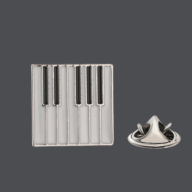 Men's brooch note music equipment rack drum violin guitar piano saxophone design Suit coat lapel pin women's backpack hat badge