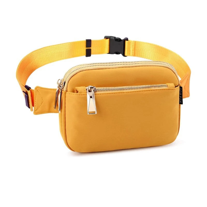 Fanny Pack Women's Waist Bag Fashion Belt Bags Women Waist Pack Dual Zipper Waterproof Crossbody Bag Ladies Bum Hip Bag