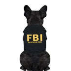 name-branded clothes Pet Supplies Dog Clothes Cotton Black Printed fbi Pet Vest Teddy Clothes Spring Summer New