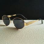 Fashion Golden Frame Glasses - Adjustable Fit, Unique Style with Thin Metallic Frame, Ideal for & Activities Accessories