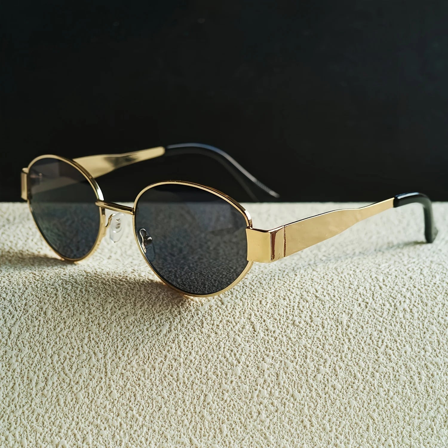 Fashion Golden Frame Glasses - Adjustable Fit, Unique Style with Thin Metallic Frame, Ideal for & Activities Accessories