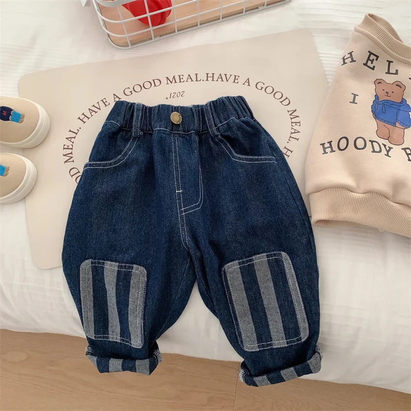 Children Pants 2025 Autumn Winter Trousers for Kids Stripe Casual Pants for Boys Girls Joggers Toddler Baby Clothing 1-6years