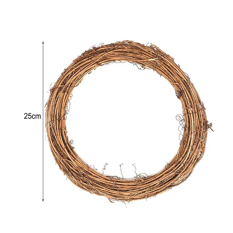 Wedding Decoration Wreath Natural Rattan Wreath Garland DIY Crafts Decor For Home Door Grand Tree Christmas Gift Party Ornament