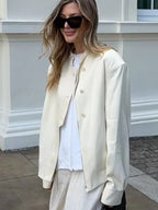 Women ﻿Jacket 2025 New Autumn Winter Long Sleeve Button Jackets For Women High Street Casual Coat New In Jacket Outerwear