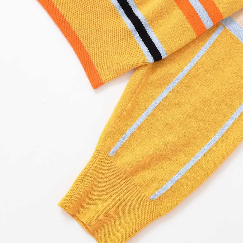 Women's Sweater 2025 New Fashion Autumn and Winter Contrast Panelled Knitted Sweater for Women Causal Chic Ladies Top