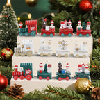 Merry Christmas Home Decor: Christmas Train, Mini Christmas Tree & Reindeer - Xmas/Navidad/Happy New Year Gift Option
