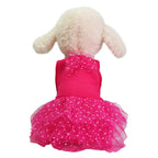 Dog Dresses Pet Dresses Bow-knot Design Lace Multiple Layer Puppy Skirt Buttons Sleeveless Eye-catching Dogs Princess Dress Pet Clothes