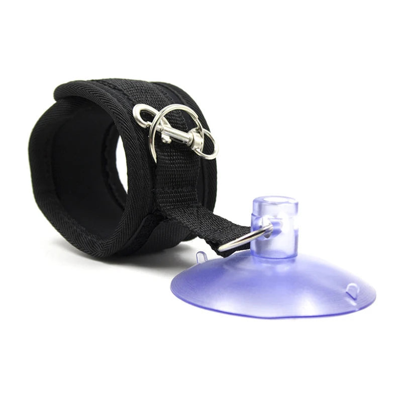BDSM Handcuffs Sexy Ankle Cuff with Suction Cup Bathroom Floor Adult Sex Toys for Womans Couple BDSM Bondage Restraint Gear