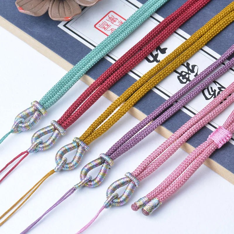 Necklaces Braided Chains DIY Handmade Pendant Adjustable Lanyard Small Round Chain Couple Jewelry Accessories Women Necklace