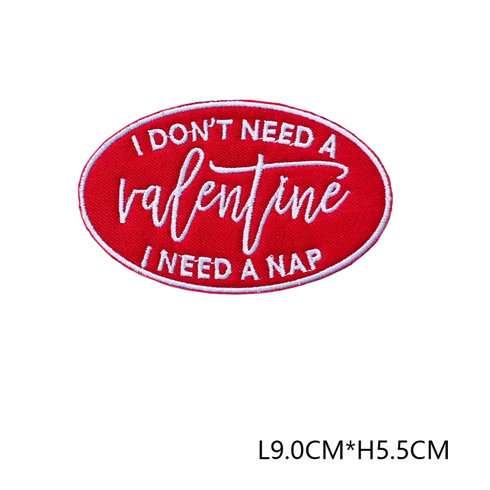 Valentine's Day Emblem Clothing Accessories Badge Sticker Embroidered Embroidery Sticker Iron-on Patches