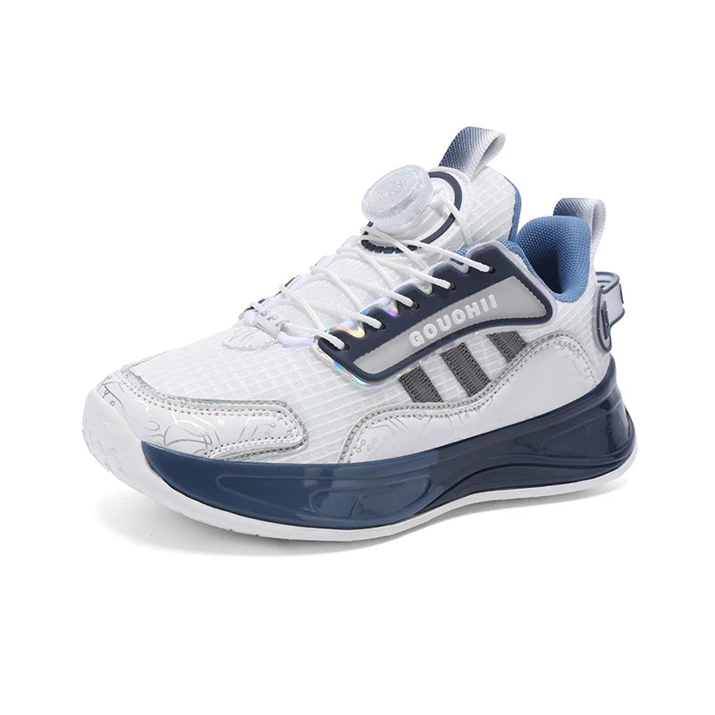 Children Shoes Autumn 2025 New style Breathable rotating button soft sole anti-slip and shock-absorbing sports shoes for boys