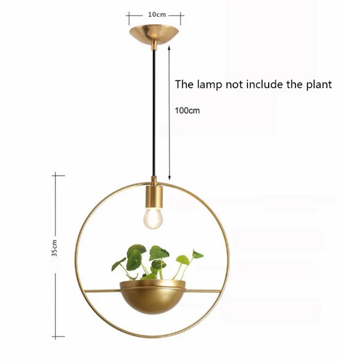Modern Plant pendent  lamp Nordic Designer Copper pendant lights home decor  living room dining room coffee shop light