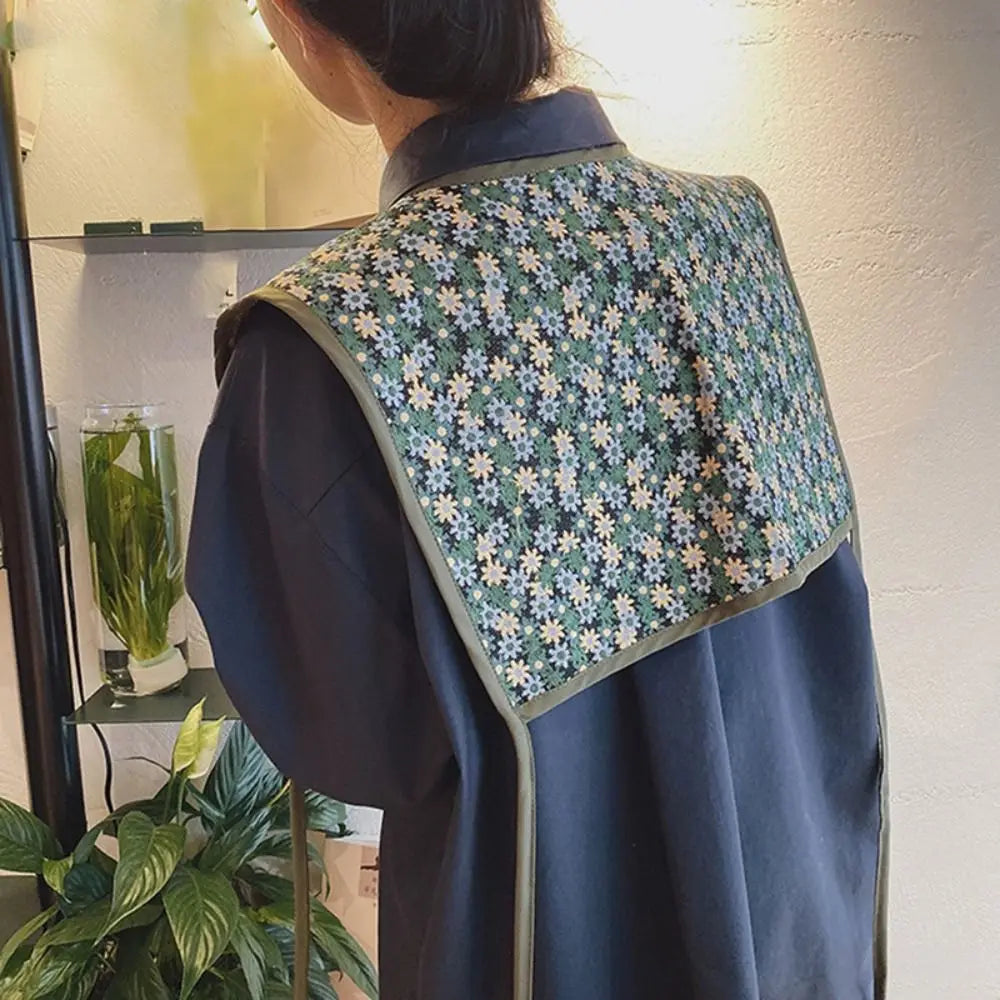 Fashion Embroidery Shoulder Wraps Flower Vintage Shawl Detachable Coat Cover Decorating for Women