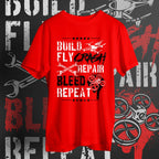 Silk Screen High Quality Men's T-shirt  Premium Solid Material Wrinkle Free A+ materia non shrink Shirts