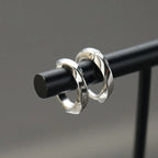 12MM Hoops Earrings For Men Jewelry Personality 925 Sterling Silver Earrings Male Party Accessories