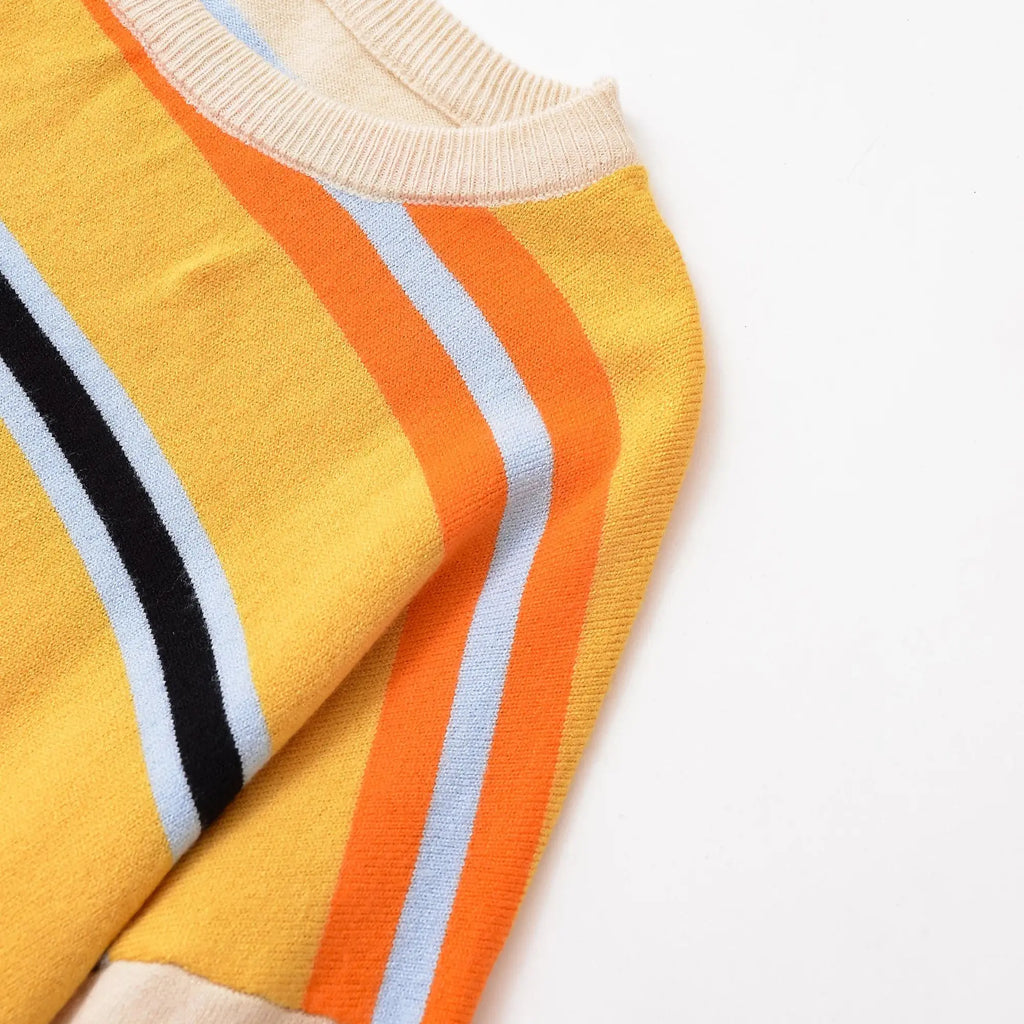 Women's Sweater 2025 New Fashion Autumn and Winter Contrast Panelled Knitted Sweater for Women Causal Chic Ladies Top