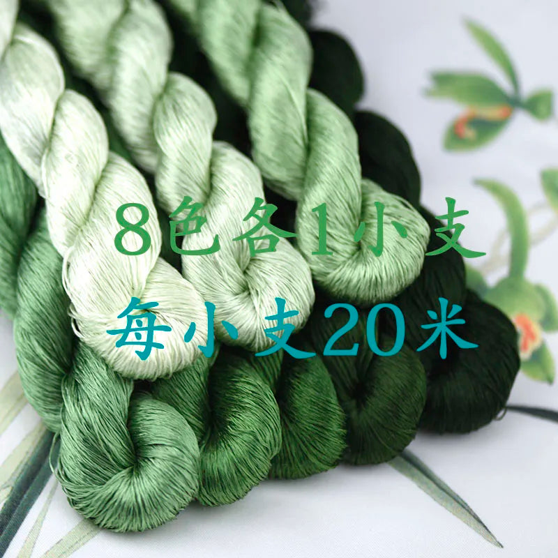 Silk thread intangible materials diy manual flower embroidery embroidery thread color combinations commonly used color pens