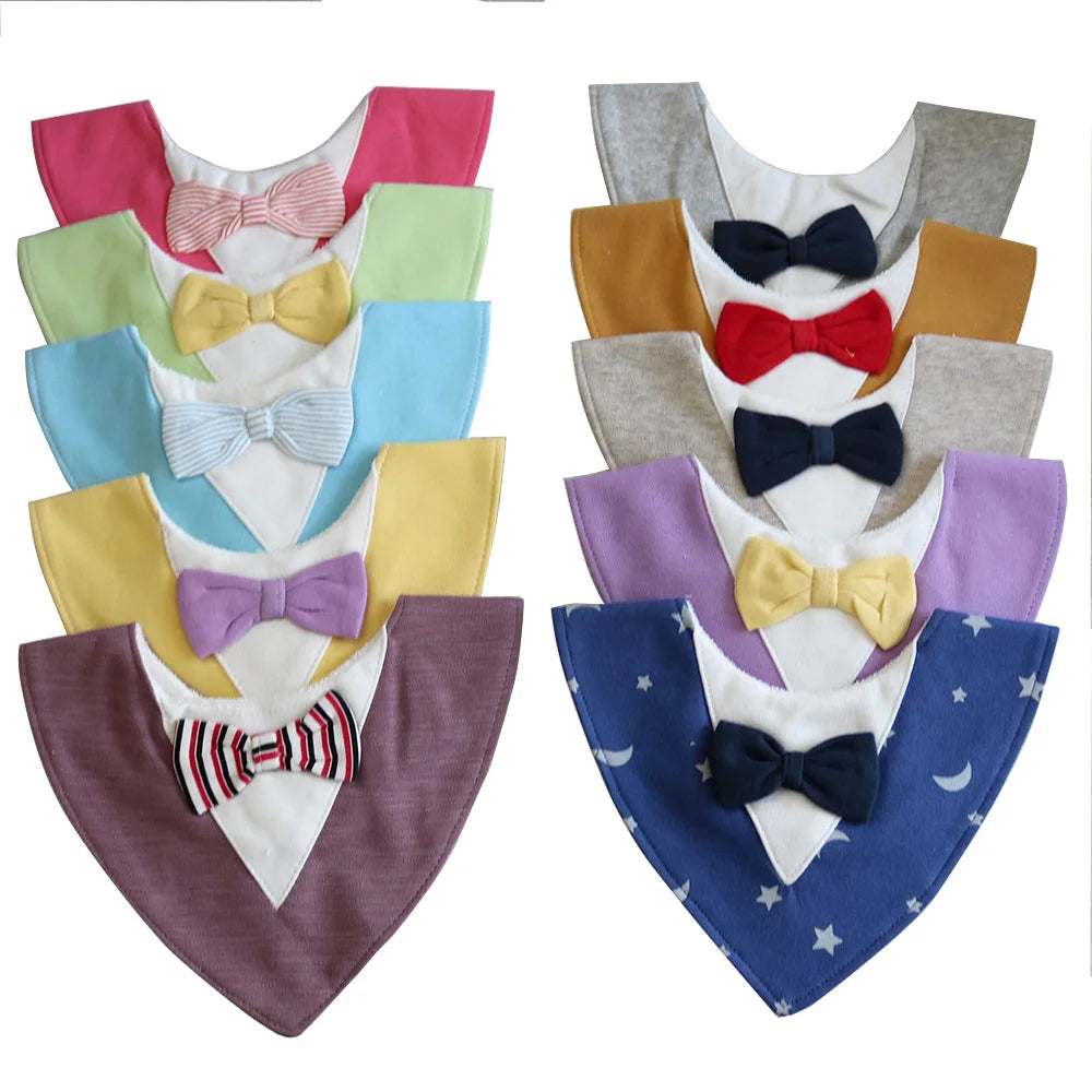 10pcs Pet Dog bandana Gentlemen's style Cotton Pets Dogs Bandanas Scarf Bibs Dog party Grooming Accessories for Small Dogs