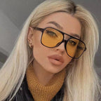 Square Oversized Sunnies Studios Aesthetic Shades Sunglasses for Women Sun Glasses Lady Female Eyewear Colour