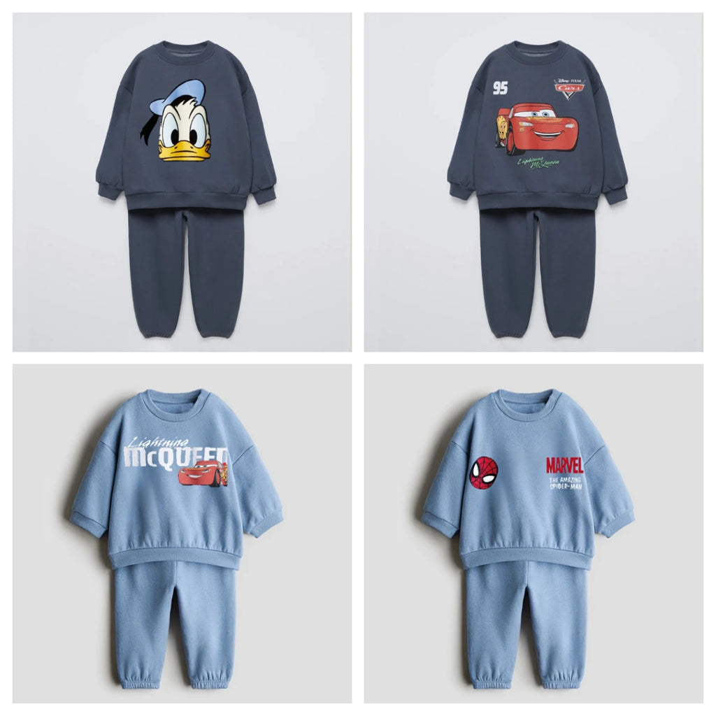 Children's Hoodie Set Long Sleeved Autumn Outfit With Exquisite Pattern Printing Suitable For Both Boys And Girls To Wear Nice