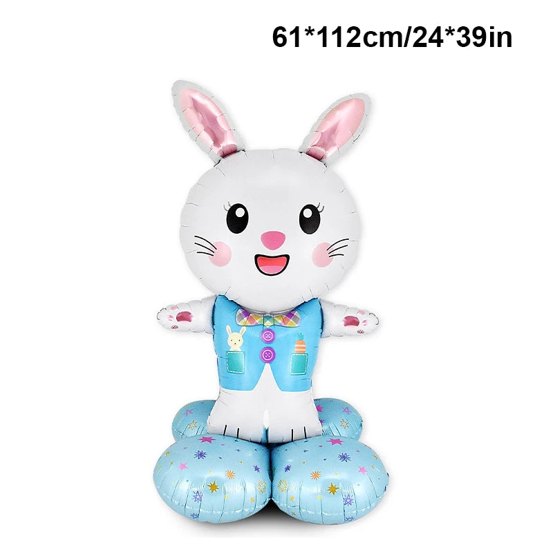 Easter Decoration Burlap Banner Cute Rabbit Carrot Hanging Garland for Easter Party Holiday Home Decoration Wall Decors Supplies