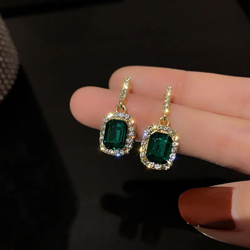 Drop Earrings for Women White Flower Heart Crystal Bow Round Circle Long Pearl Dangle Earrings Geometry Statement Jewelry Gift