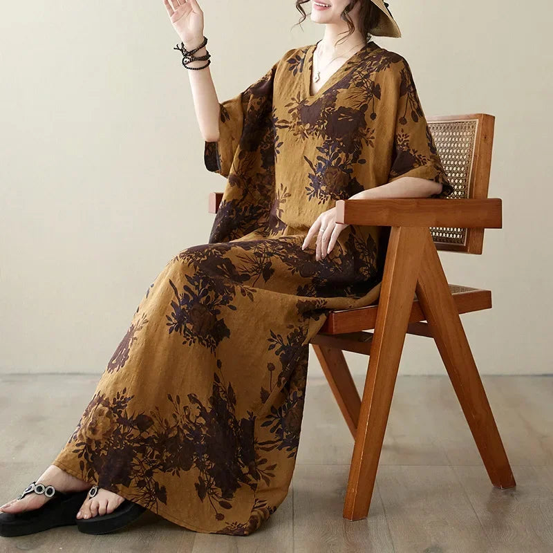 Summer Dress for Women Clothing Long Dress Fashion Clothes Cotton Vintage Harajuku Elegant Streetwear Maxi Beach Dresses