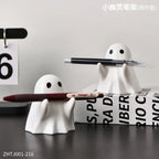 Halloween cute ghost ornament creative desktop decoration for friends birthday gift funny pen holder