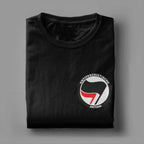 Man T-Shirt Anti Fascist Logo T Shirts Trendy Cool  Summer Tees Y2K Funny Custom DIY Cotton Tops Birthday Present
