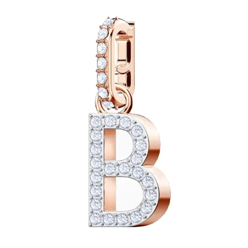 Pendants Fine Jewelry Charming Letter Crystal Pendants Fashion Necklace Bracelet Accessories for Women's Anniversary Gift
