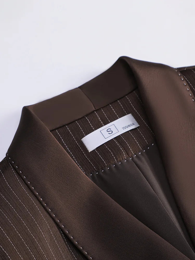 Office Ladies Formal Pant Suit 2 Piece Set Women Ebony Black Female Long Sleeve Business Work Wear Blazer Jacket And Trouser