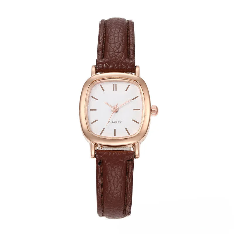 Casual Watch For Women Fashion Leather Watches Antique Simple Ladies Quartz Wristwatches Female Clock Gift Reloj Mujer