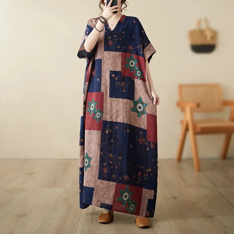 Summer Dress for Women Clothing Long Dress Fashion Clothes Cotton Vintage Harajuku Elegant Streetwear Maxi Beach Dresses