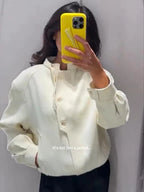 Women ﻿Jacket 2025 New Autumn Winter Long Sleeve Button Jackets For Women High Street Casual Coat New In Jacket Outerwear