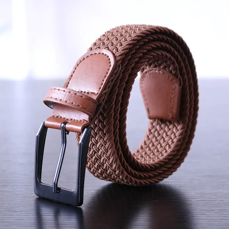 Canvas Belts for Men Fashion Metal Pin Buckle Military Tactical Strap Male Elastic Belt for Pants Jeans