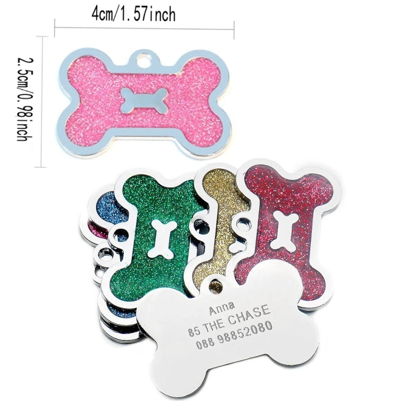 Personalized Custom ID Tag Pet Address Tags For Dogs Cats Engraved Collar Pendant Name Dog Tag Dogs Accessories Cats Items Custom Tags